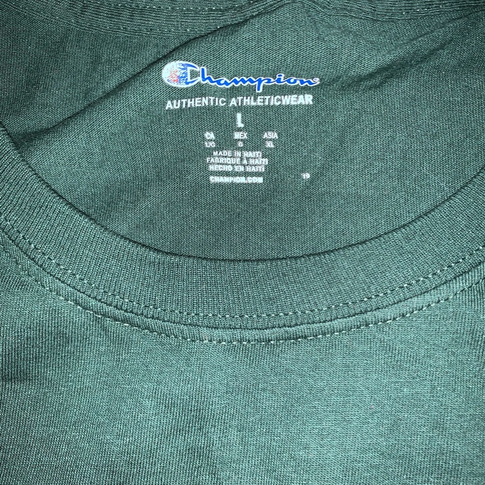 green champion athletic wear shirt